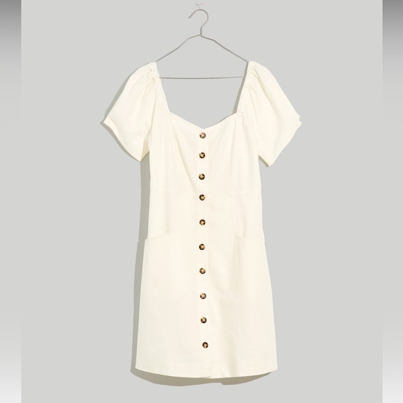 Madewell Dresses & Skirts - (G1) Linen-Cotton Puff-Sleeve Mini Dress